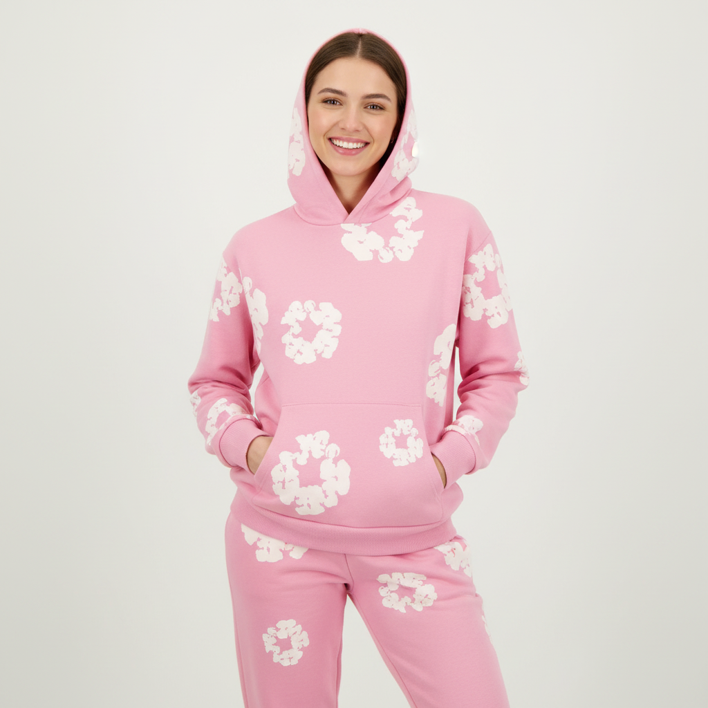Floral Print Tracksuit – Unisex Hoodie & Joggers