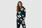Floral Print Tracksuit Set with Hoodie and Joggers - Amy