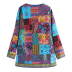 Bohemian Women's Vest with Colorful Patchwork - Amy