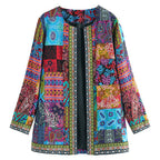 Bohemian Women's Vest with Colorful Patchwork - Amy