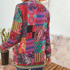 Bohemian Women's Vest with Colorful Patchwork - Amy