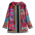 Bohemian Women's Vest with Colorful Patchwork - Amy