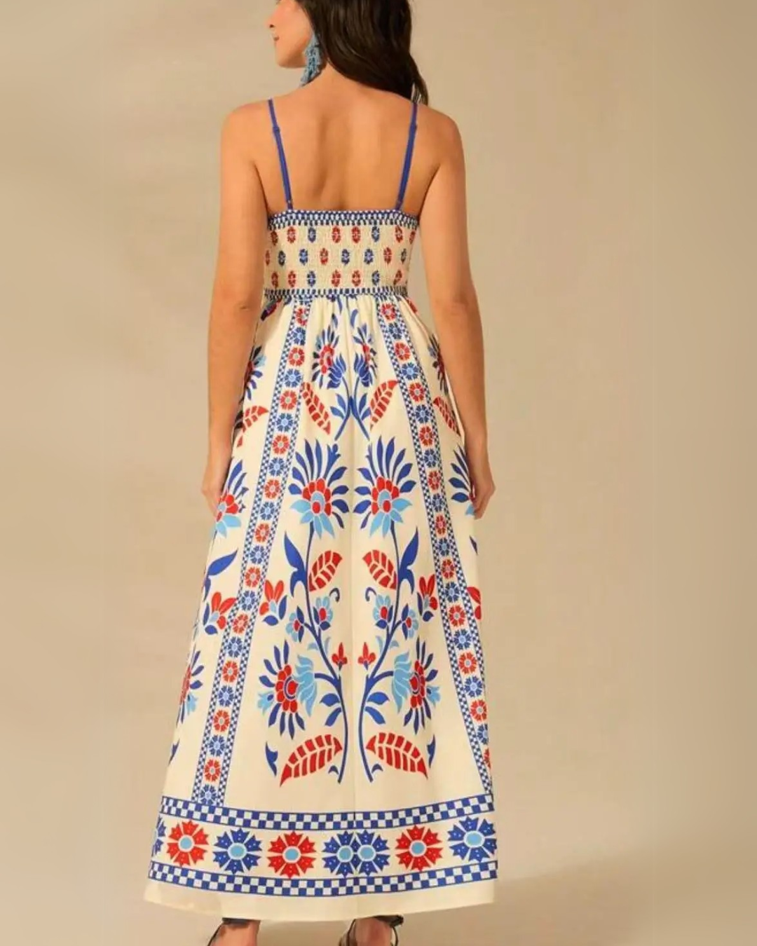 Bohemian Maxi Dress with Print - Amy
