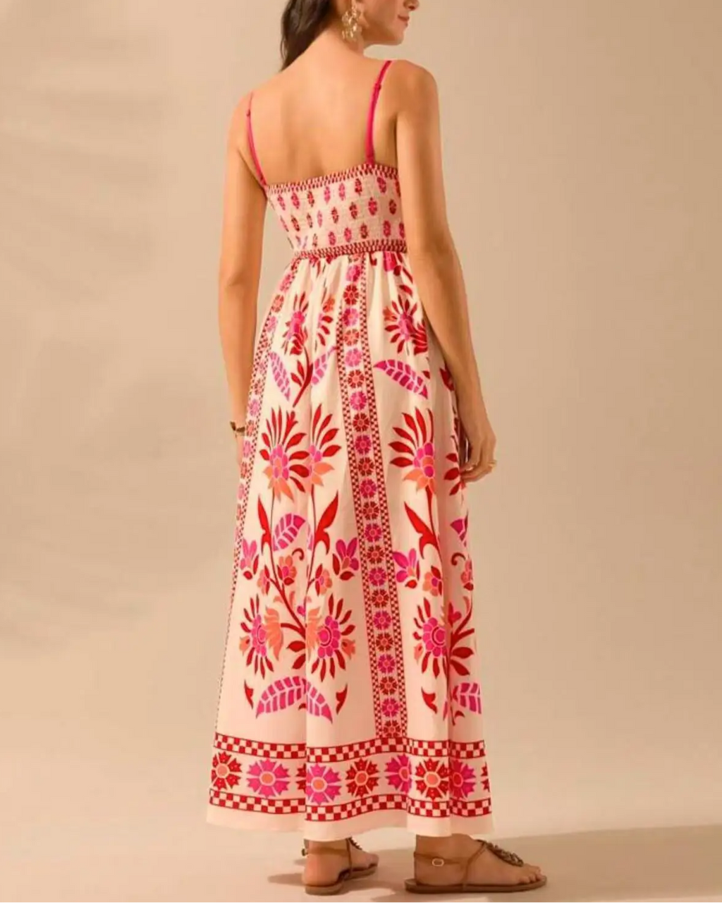 Bohemian Maxi Dress with Print - Amy