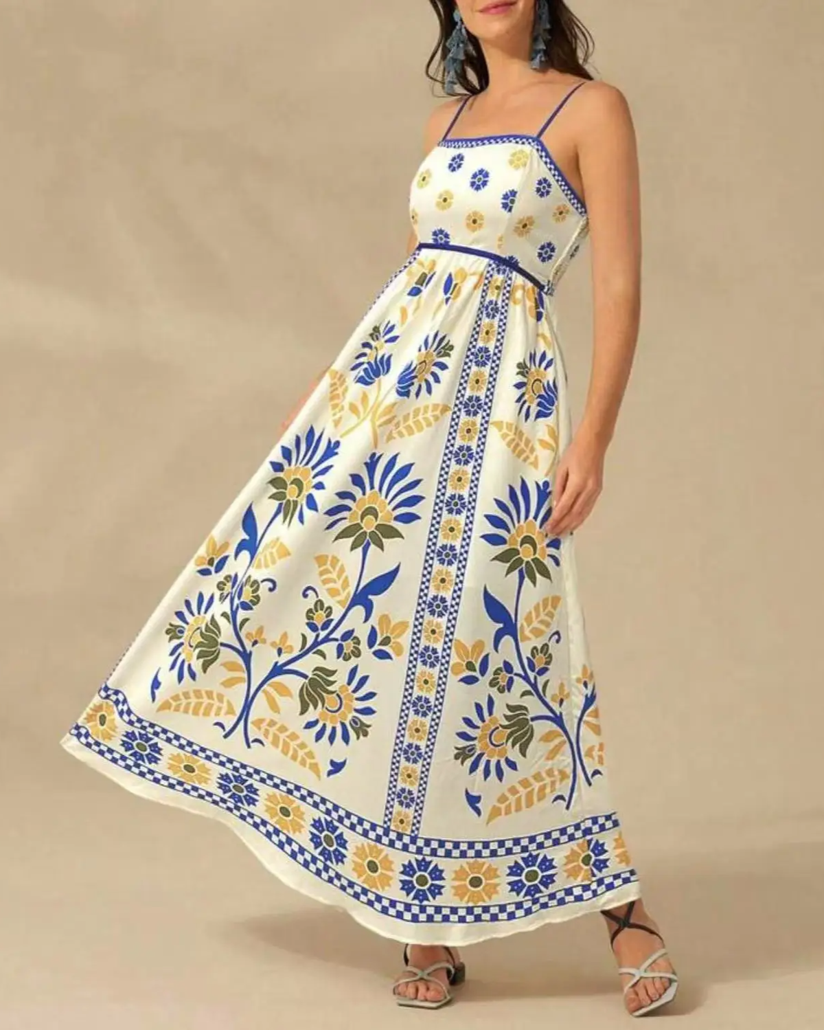Bohemian Maxi Dress with Print - Amy