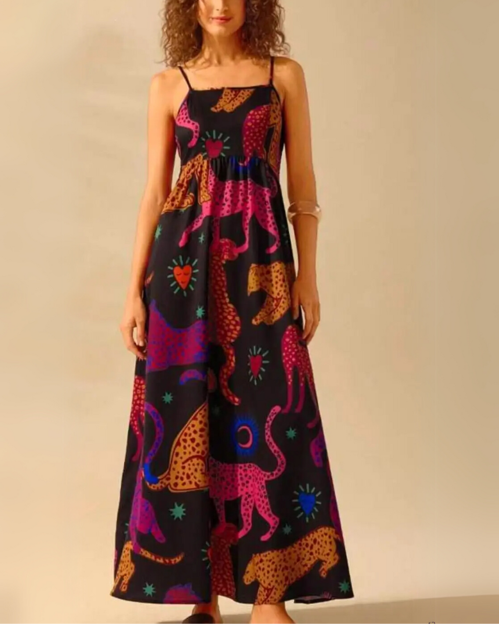 Bohemian Maxi Dress with Print - Amy