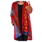 Bohemian Oversized Women's Vest with Artistic Print - Amy
