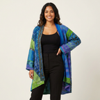 Bohemian Oversized Women's Vest with Artistic Print - Amy