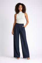 Louisa Esra | Pinstripe Wide Leg Pantalon