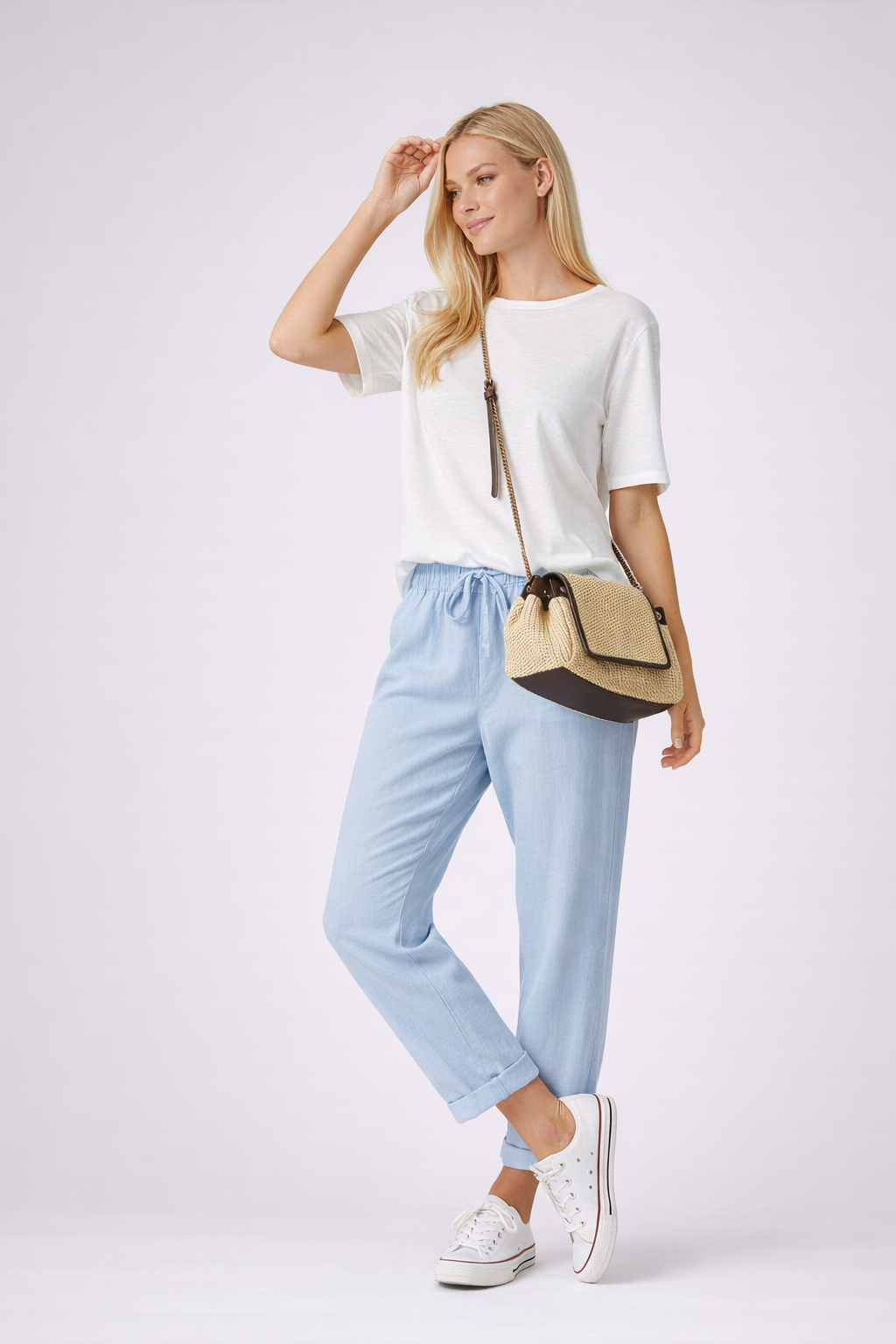 The Yvetta Relaxed Linen Look Pants with Drawstring