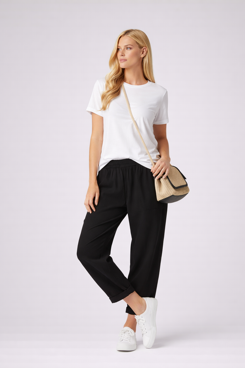 The Yvetta Relaxed Linen Look Pants with Drawstring