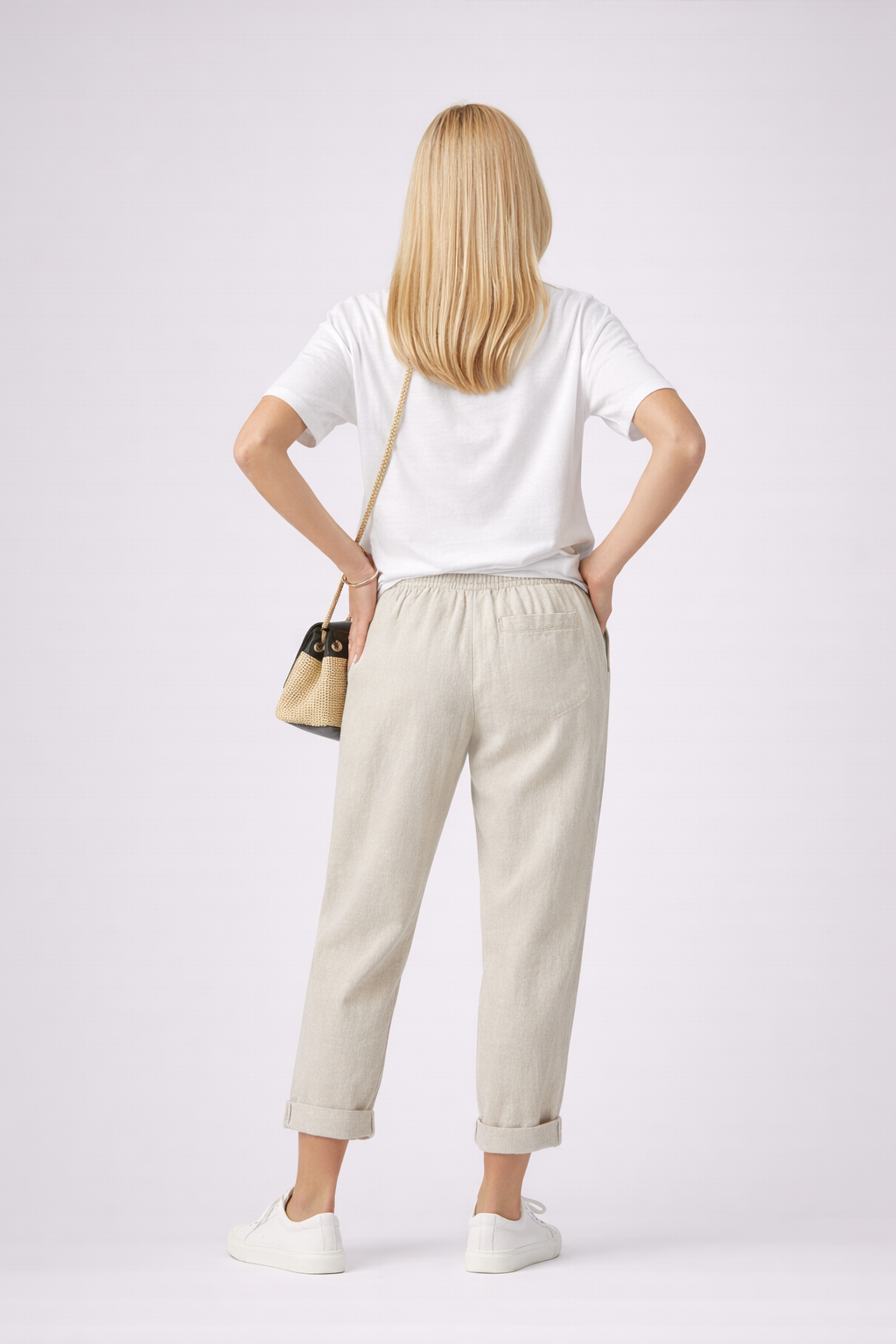 The Yvetta Relaxed Linen Look Pants with Drawstring