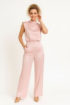 Lara | Satin-Look Wide Leg Jumpsuit