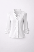 Aymee | Ruffle V-Hals Blouse