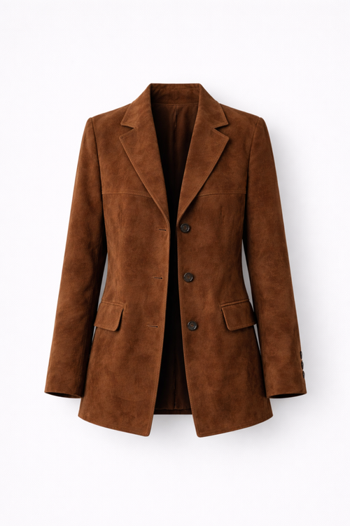 Alexa | Suede Look Blazer