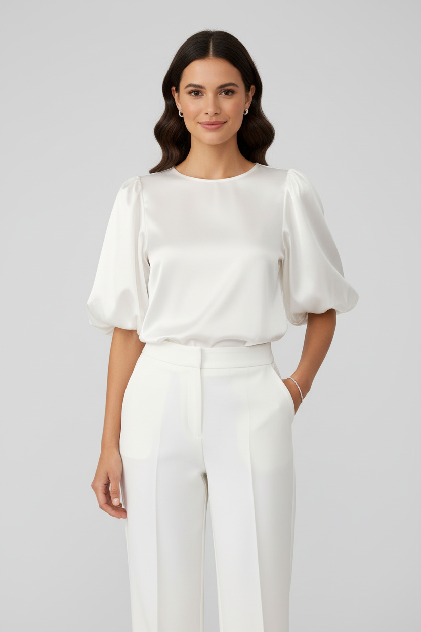 The Zamira - Satin Statement Top