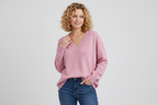 Elira - Soft Knit Feel V-Neck Pullover