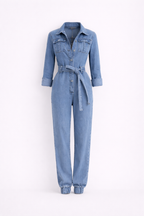 Bella | Modern Denim Utility Jumpsuit