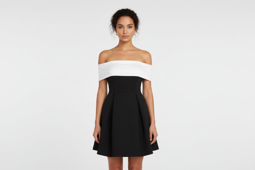 Enora - Noir Belle Bow Dress