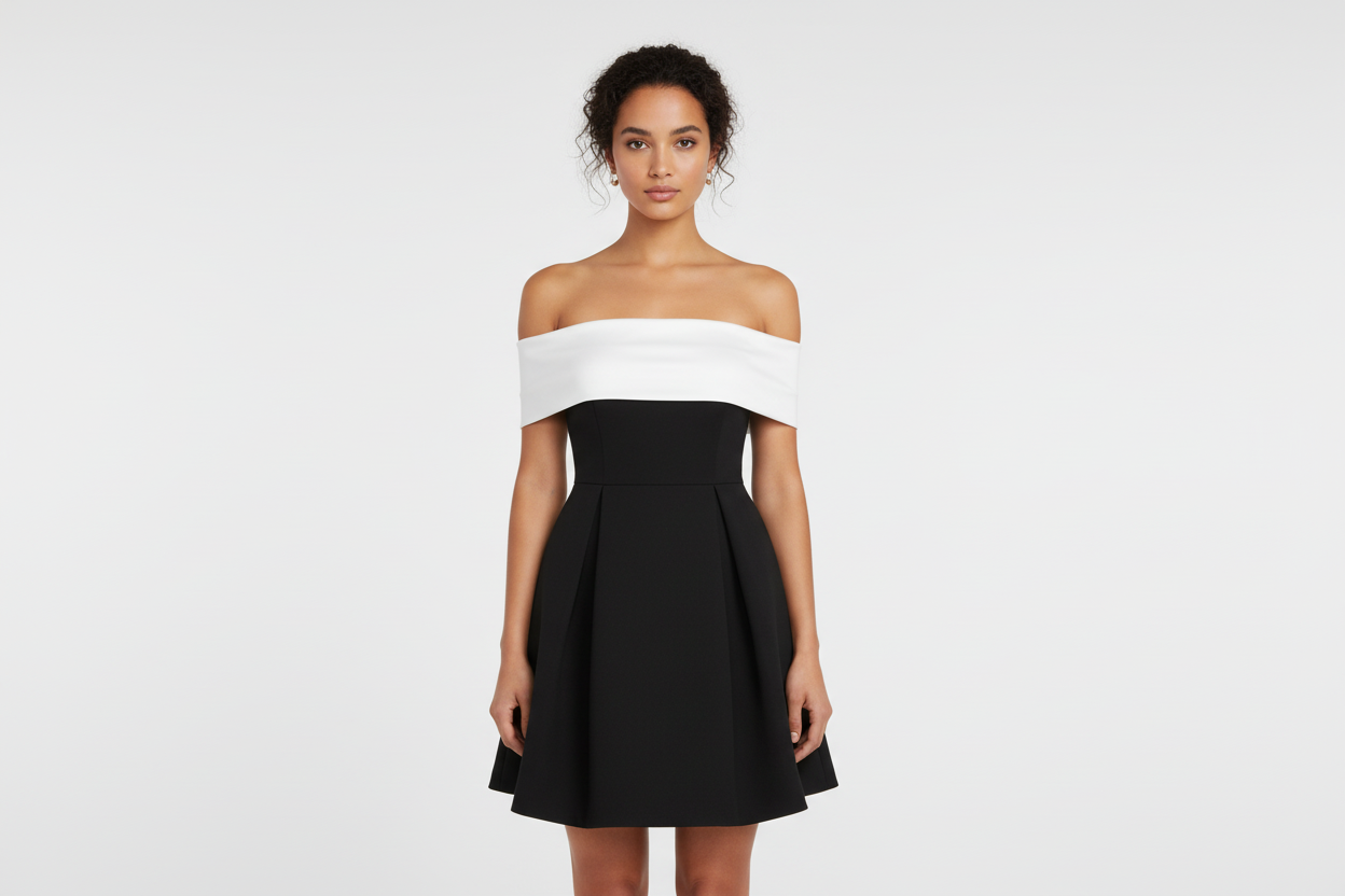 Enora - Noir Belle Bow Dress