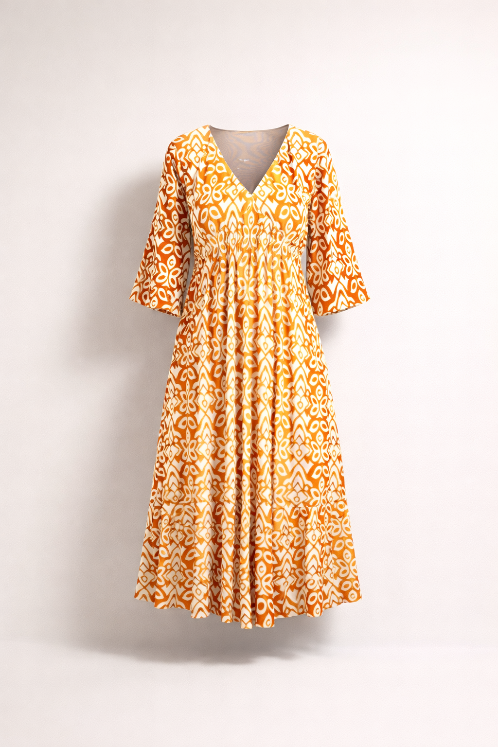 Jutta | Sunset Mosaic Midi Dress