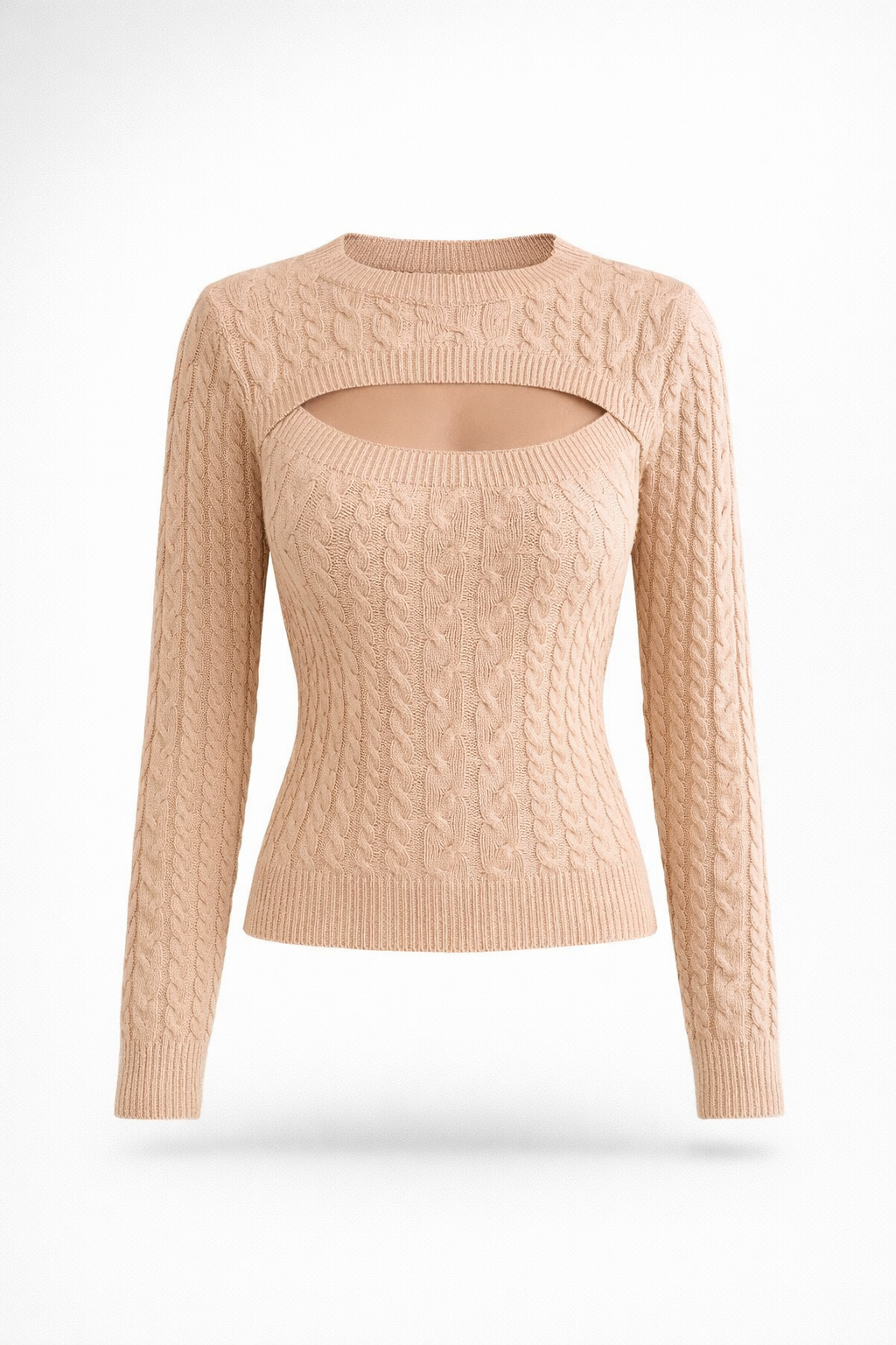 Laura — Soft Knitfeel Cut-Out Cable Top