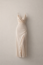 Maaike Seraphine - Satin Draped Dress