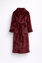 The Amira Mancini - Winter Soft Plush-Feel Long Hooded Bathrobe