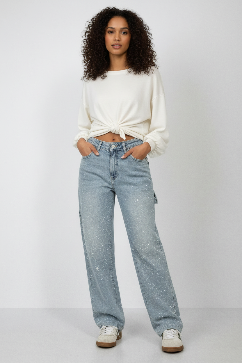 Alouissa | All Season – Vintage Denimfeel – Crystal Straight Jeans