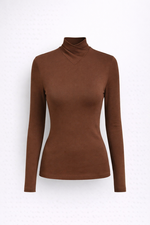 Elcevi | Autumn Collection Elegant Turtleneck Top For Women