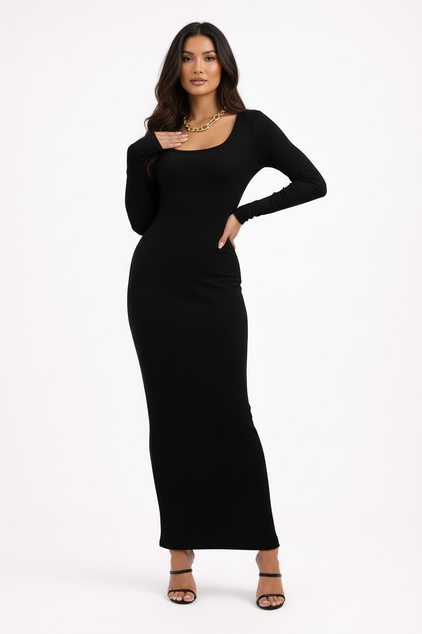 Avelin | Midnight Curve Maxi Dress