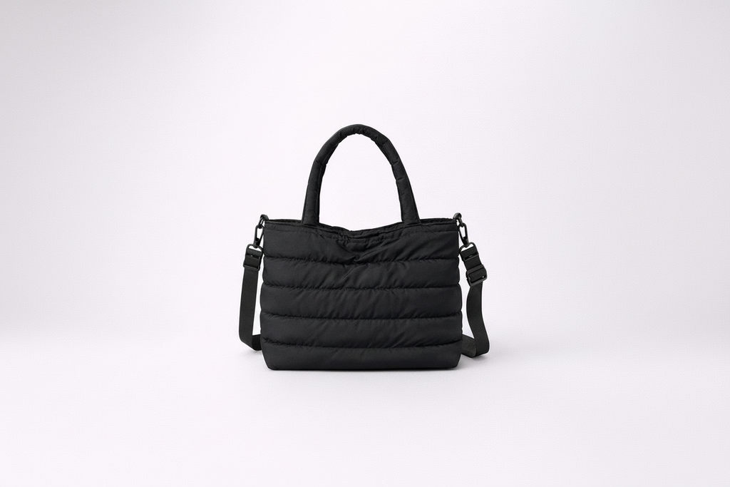 Monica Laurent — Quilted Shoulder Bag (Black)
