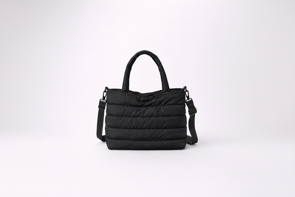 Monica Laurent — Quilted Shoulder Bag (Black)