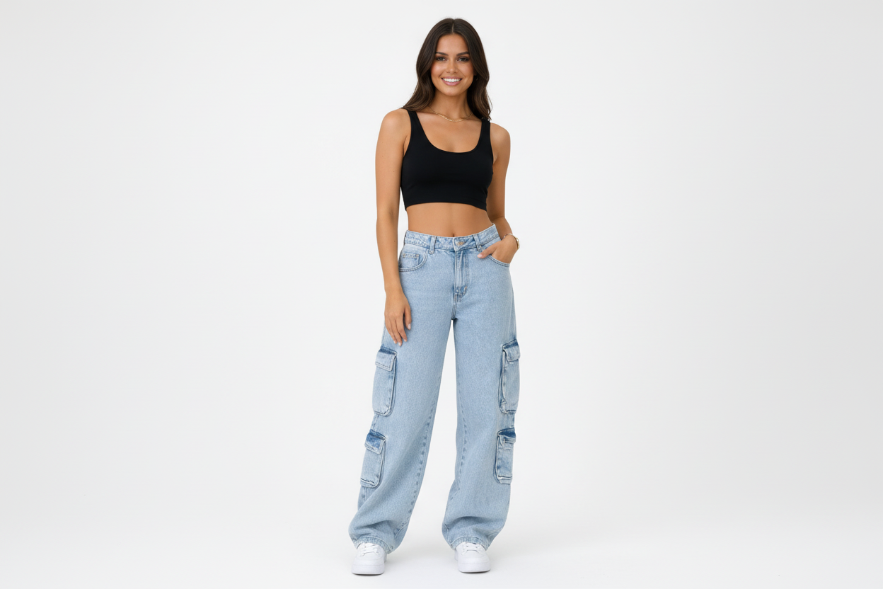 Carice Denim | Baggy Cargo Jeans