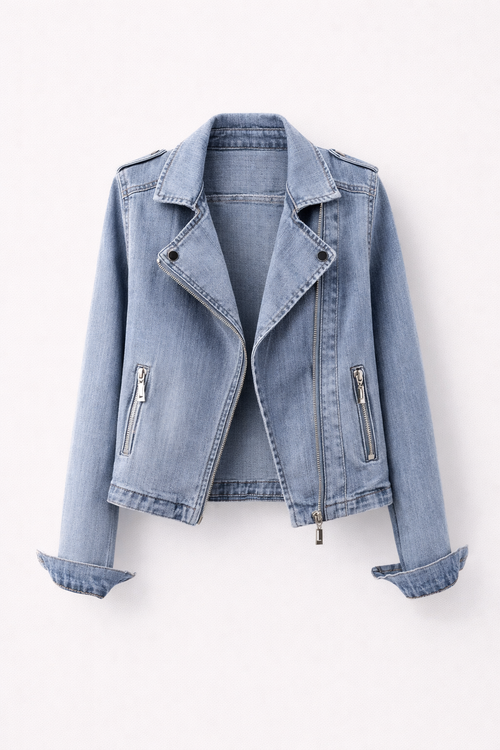 Bo | Denim Biker Jacket