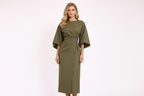 Lia | Elegant Midi Dress with Kimono Sleeves