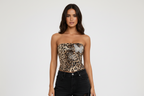 Lieke | Leopard Sequin Tube Top