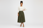 Isabelle - Elegant Midi A-Line Skirt