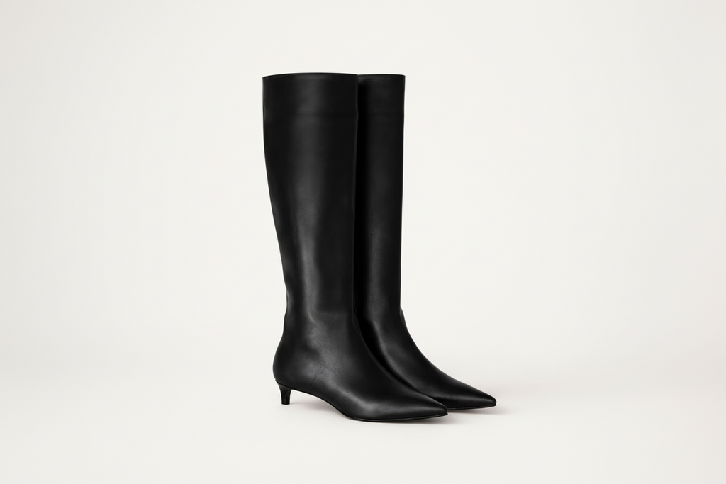 Isabelle Louisa - Knee-High Boots with Heel Black