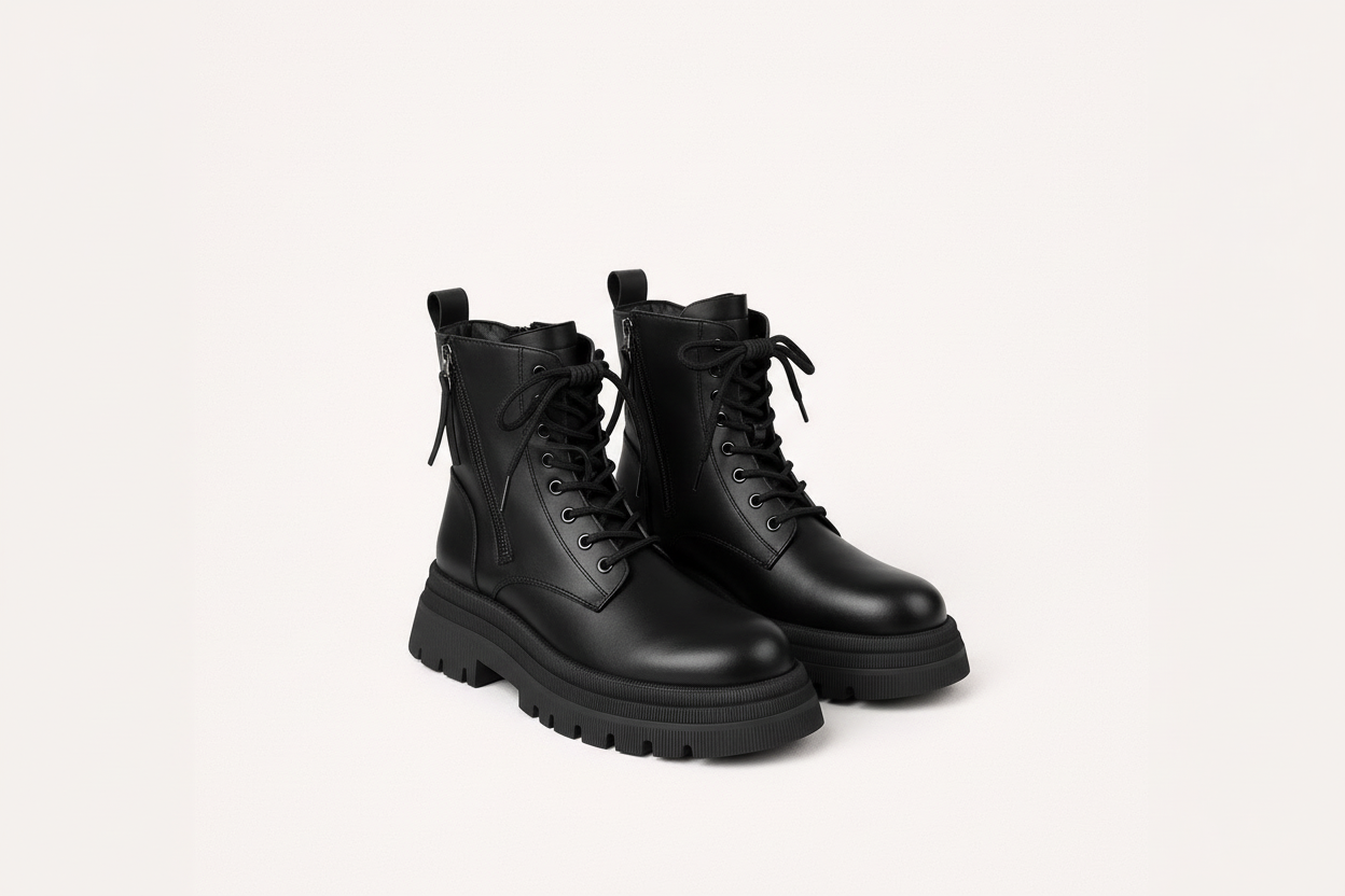 Liva - Lace-Up Platform Boots