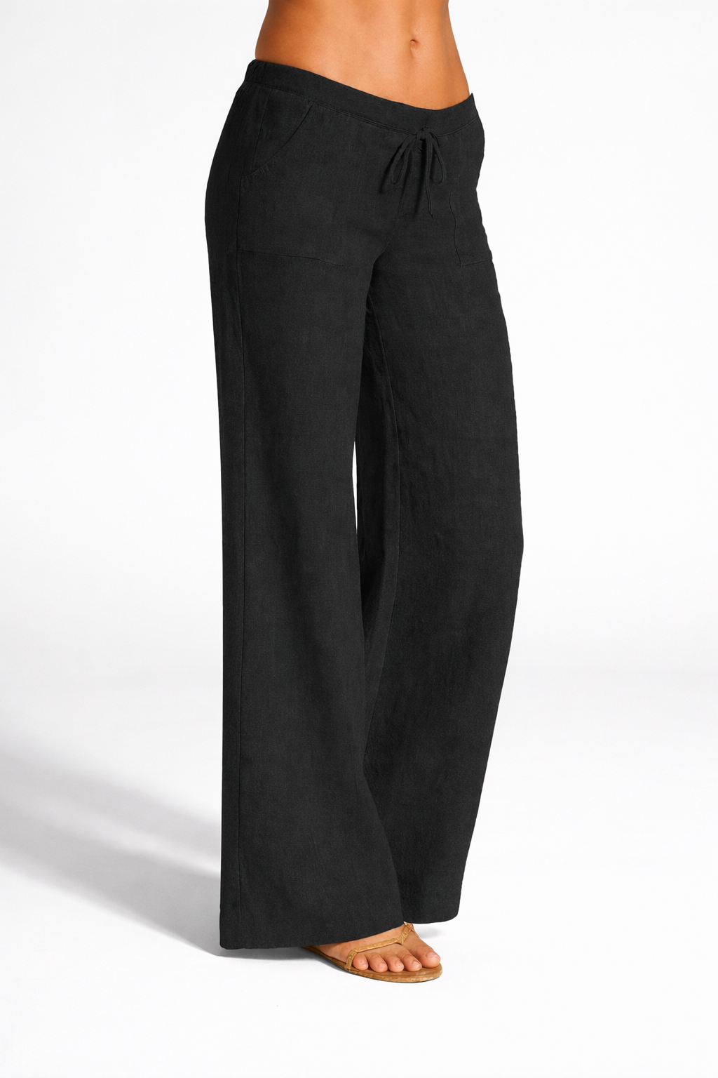 Christy - Summer Linen Blend Wide Leg Trousers