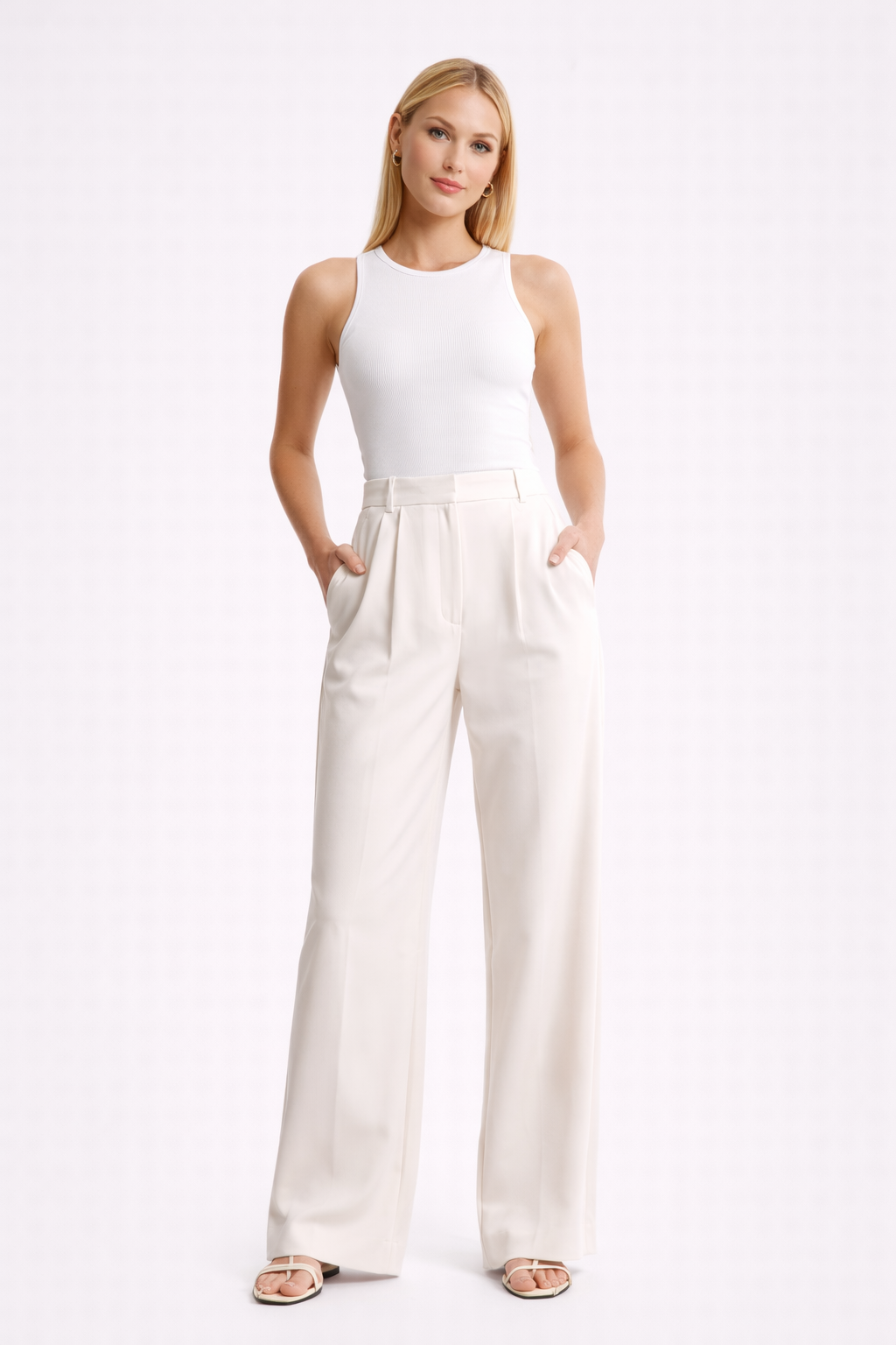 Joy | High Waist Wide Leg Trousers