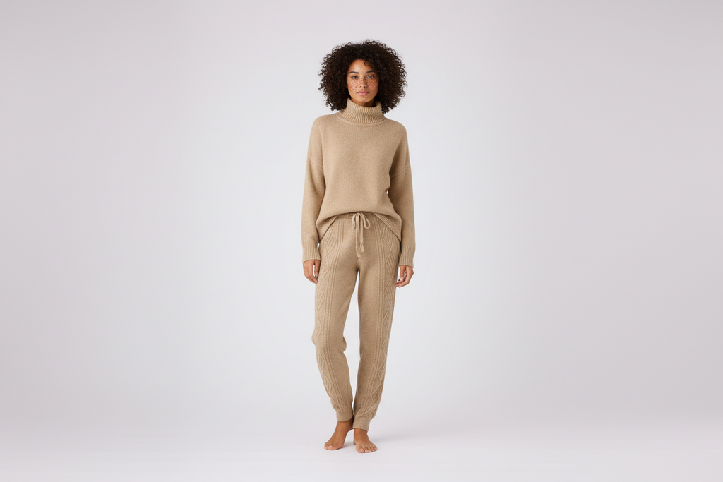 The Lisa Maria Knitted High Waist Jogger Pants