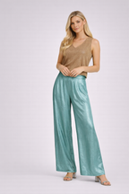 Camila | Metallic Wide Leg Trousers