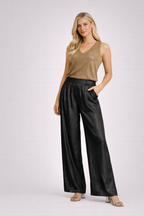 Camila | Metallic Wide Leg Trousers