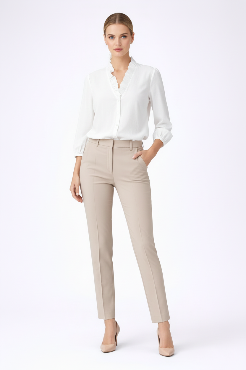 Aymee | Ruffle V-Hals Blouse