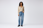 Anne - Silver-Colored Loose Fit Blouse