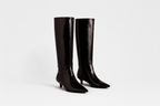 Carly -  Shiny Mid Heel Boots