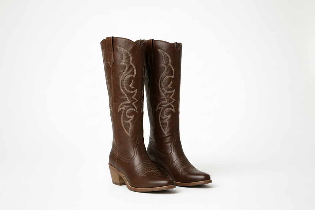 Renate | Western Cowboy Boots with Contrast Stitching