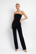 Bianca — Midnight Sparkle Strapless Jumpsuit